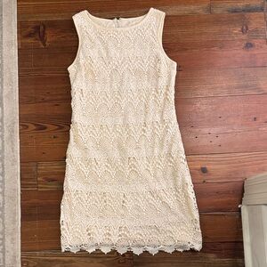 Tart Cream Lace Mini Dress
